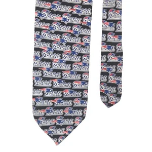 Vintage New England Patriots Krawatte Herren Allover Print Logo 100% Seide Made in USA - Bild 1 von 5