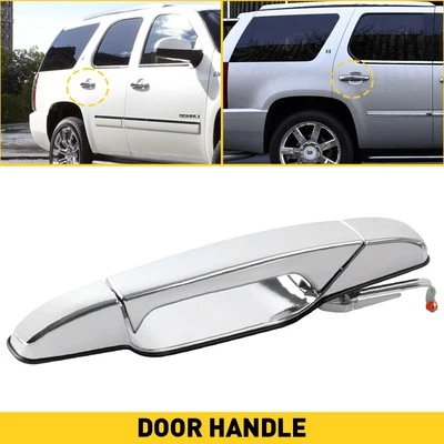 Хромированная дверная ручка для правостороннего заднего пассажира для Chevy GMC 2007-2013 годов выпуска наружная EAH - Изображение 1 из 4