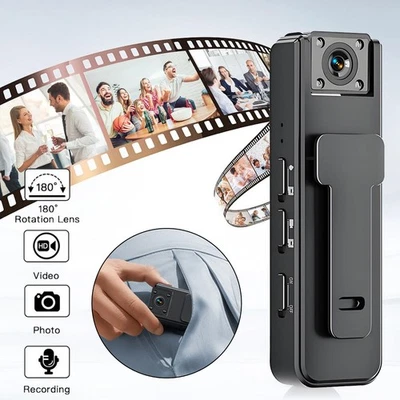 Bodycam 1080P HD & 180° Drehbares Cam Camcorder Mini Kamera Clip-on Body Camera - Bild 1 von 4