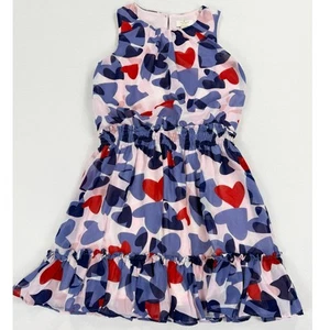 Kate Spade Girls Floral  Sleeveless Tiered Dress Size 12 Blue Red Pink - Picture 1 of 12