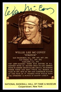 Willie McCovey Signed HOF Plaque Postcard San Francisco Giants JSA #A26267 - Picture 1 of 3