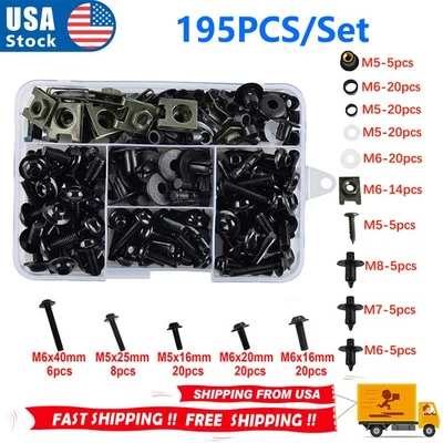 Complete Black Fairing Bolt Kit Body Screws for Honda CBR 600 F4i 2001-2007 - Image 1 of 4