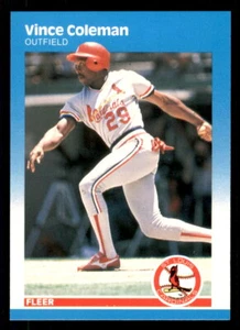 1987 Fleer Glossy #290 Vince Coleman - Picture 1 of 2