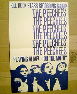 PEECHEES Do The Math promo POSTER kill rock stars 1996 11 inch x 17 inch - Picture 1 of 1