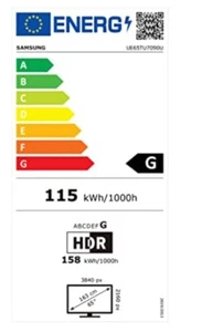 Samsung TV TU7090 Smart TV 65”, Crystal UHD 4K, Wi-Fi, Black, 2020, compatibile - Foto 1 di 4