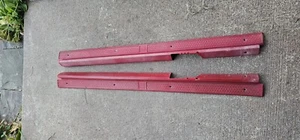 83-92 Camaro Red Int. Door Sill Plates Pair OEM - Picture 1 of 5