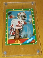 1986 Topps Jerry Rice Rookie Card San Francisco 49ers #161