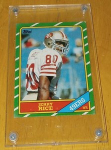 1986 Topps Jerry Rice Rookie Card San Francisco 49ers #161