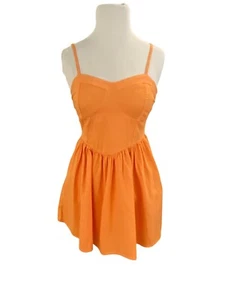 Vestido Vintage Y2K Mujer American Eagle Babydoll Cami Top Talla XS Naranja Nuevo con Etiquetas - Imagen 1 de 9