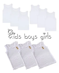 24 x Chalecos Niñas Niños Algodón Blanco - Talla 9-11 - LOTE DE TRABAJO AL POR MAYOR - Imagen 1 de 1