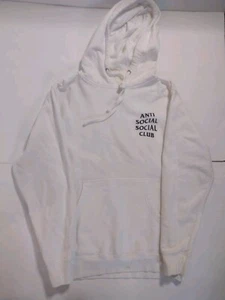 Anti Social Social Club White Floral Hoodie Unisex Size Small  - Picture 1 of 5
