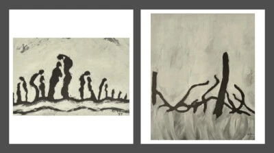 2x Heinz Günther VARELL, Lithographie, abstrakt / Fantasie, handsigniert, limiti - Bild 1 von 4