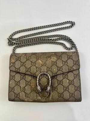 Gucci Beige GG Supreme Canvas and Leather Dionysus Wallet - Image 1 of 4
