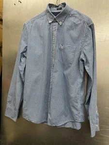 American Eagle Outfitters königsblau Gingham Langarm Prep Fit Hemd - Small - Bild 1 von 4