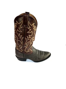 Ariat Brown Leather Cowboy Western Boots Men Size 10 EE - Picture 1 of 18