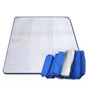 Double-side Aluminum Foil Sleeping Mattress Mat Pad Outdoor Camping Picnic New - Picture 1 of 7