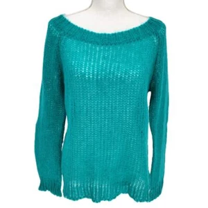 Old Navy XXL Sweater Perfect Fit Sheer Loose Knit Teal Long Sleeve - Picture 1 of 4