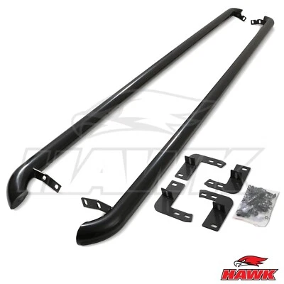 SIDEBARS GLOSS BLACK 3" STEPS FOR RENAULT TRAFIC VAUXHALL VIVARO SWB 2001-2014