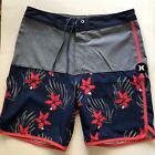 Hurley Phantom Mens 18” Board shorts  Malibu Floral Swim Beach Size 29 Waist New