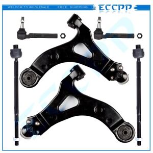 Front Inner Outer Tie Rods Lower Control Arms For 2005-2009 Chevy Uplander FWD