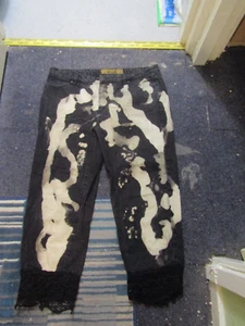 biba layla black bleach jeans 34 skinhead punk scooterist rockabilly rock - Picture 1 of 8