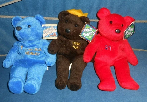 Salvinos Sports Bear Sammy Sosa MLB Lot of 3 Bean Bag Bears Cover