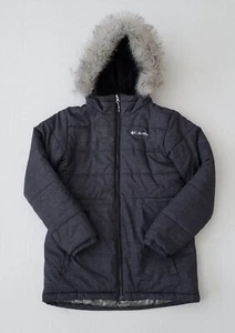 Columbia Puffer Youth Faux Fur Jacket, Size 14/16 - Picture 1 of 4
