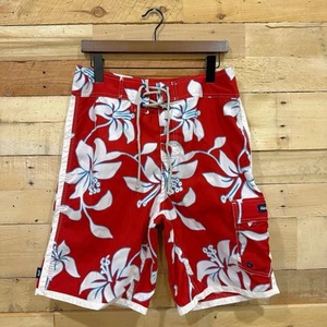 Costume da bagno vintage Abercrombie & Fitch taglia 30 fiore di ibisco hawaiano rosso A&F - Foto 1 di 6