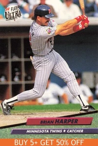 Ultra #91 Brian Harper Minnesota Twins Baseball 1992 - Foto 1 di 2