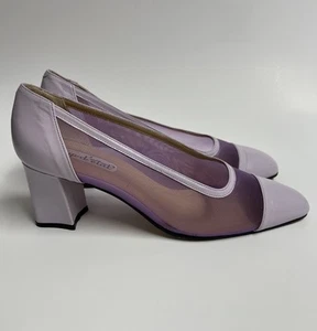 Vintage Coupd’etat Block Heels Shoes Women Sz 8 1/2 B Lavender Spring Wedding - Picture 1 of 13