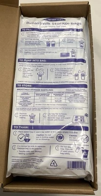 Lansinoh 200 unidades caja bolsas de almacenamiento de leche materna preesterilizadas, ¡4 paquetes de 50! Foto 1 de 3