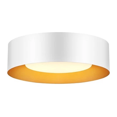 Modernas luces de techo de montaje empotrado blancas y doradas, luces de techo redondas de vidrio... Foto 1 de 4