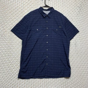 Eddie Bauer Vented Shirt Mens TallXL Blue Fun Pattern Fishing Hiking Outdoors - Picture 1 of 9