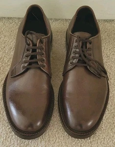 Eleventy Mens Derby Oxford Shoes Brown 44 - Imagen 1 de 21
