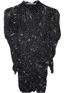 NWT BARDOT Constellation Puff Long Sleeve Bodycon Black Mini Dress Aus/Uk 10 - Picture 1 of 13
