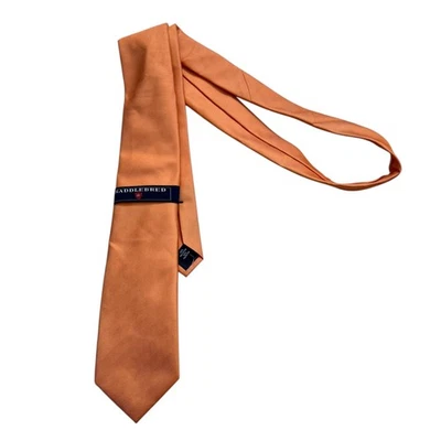 Saddlebred Apparel corbata naranja melón cuello corbata barriga sólida Foto 1 de 2