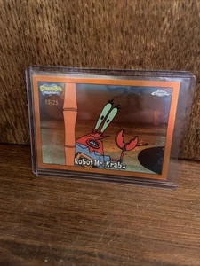 Topps Chrome SpongeBob Robot Mr Krabs Orange Refractor /25 - Picture 1 of 3