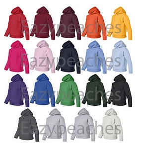 GILDAN YOUTH 18500B Size S-XL Heavy Blend Hoody Hoodie Fleece Hooded Sweatshirt - Picture 1 of 67
