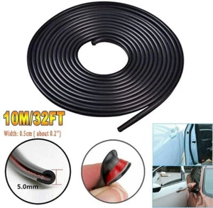 32 ft protector contra arañazos de borde de puerta de automóvil negro - Imagen 1 de 5