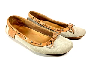 Timberland Women’s Comforia Slip On Driving Shoes Size 8 Beige & Brown Pull On - Picture 1 of 11