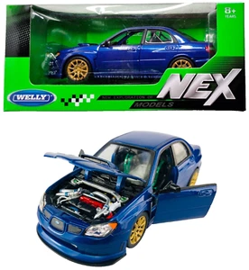 SUBARU IMPREZA WRX STI π Welly NEX 1:24 Scale Diecast Metal Replica Model Car - Picture 1 of 14
