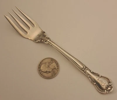 Chantilly by Gorham 5 7/8" Sterling Silver PASTRY Fork OLD MARKS c.1895 B mono - Image 1 of 4