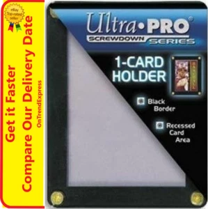 1x Ultra PRO 1 Card Black Border Screw Screwdown Card Holder Display Frame - Picture 1 of 5