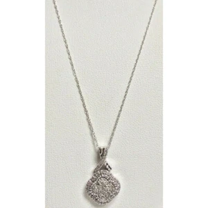 WHITE GOLD 0.25 CT DIAMOND PENDANT NECKLACE SKY - Picture 1 of 9