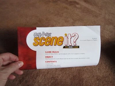 Harry Potter ESCENA IT 2005 Hoja de Instrucciones Reglas del Juego SOLO PIEZA DE REPUESTO Foto 1 de 2