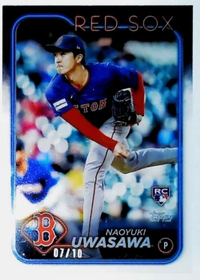 2024 TOPPS UPDATE /10 CLEAR ACETATE US268 NAOYUKI UWASAWA ROOKIE RED SOX - Image 1 of 2