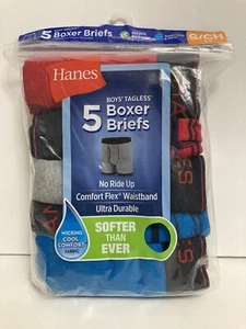 Hanes Boy's Tagless Boxer Briefs - Pack of 5. Size: Small(6-8). New in Package - Picture 1 of 5