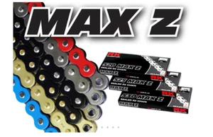 RK MAX-Z RX-Ring Sealed 120 Link Motorcycle Chain - 530 Pitch - Black/Silver - Picture 1 of 6