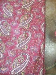 Pottery Barn Table Runner Red Carolina Paisley Floral Cotton 18" X 80" Holiday - Picture 1 of 4