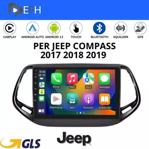 Android Autoradio 10" PER Jeep Compass 2017 2018 2019 4GB 32GB Carplay BT Navi - Foto 1 di 23